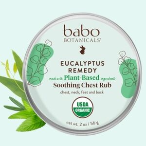 Babo Botanicals Organic Eucalyptus Remedy Soothing Chest Rub 2 Oz SEALED